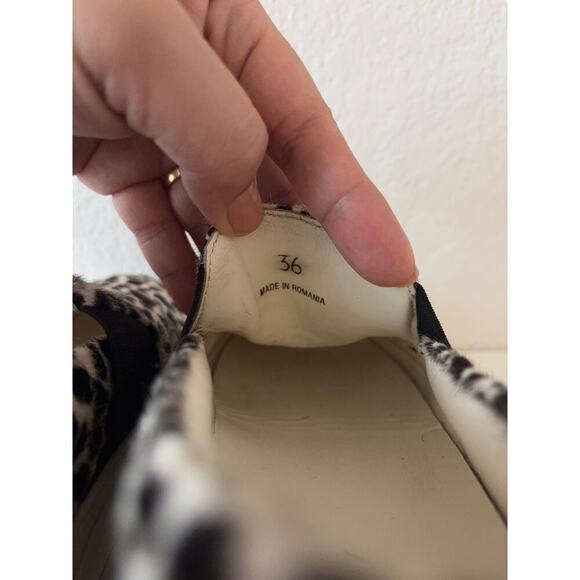 B50 Moncler Leopard Ponyhair Leather Loafer Animal Print Sneakers Women 36 US 6 - Picture 9 of 11